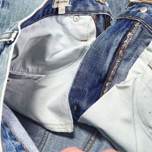 Madewell The Dad Jeans Blue Size 24 Distressed Heritage Denim - Picture 5 of 14